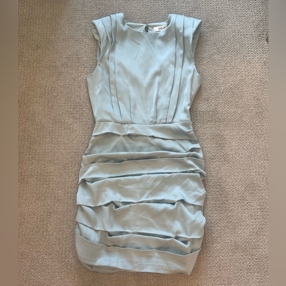 DO+BE Mini Dress with Shoulder Padding and Ruched Skirt